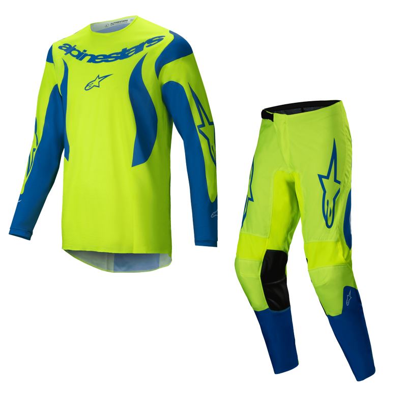 Alpinestars 2025 Fluid Haul Motocross Combo Kit Yellow Fluo Blue